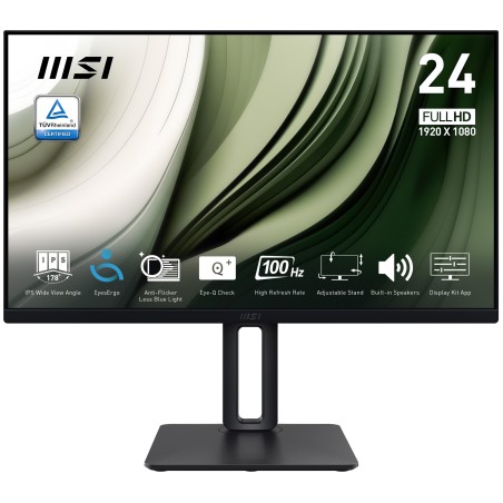 MSI PRO MP245PG 24" Full HD 1080p Monitor - 100Hz Refresh Rate, HDMI & DisplayPort, Pivot Design - Exceptional Clarity & Perform